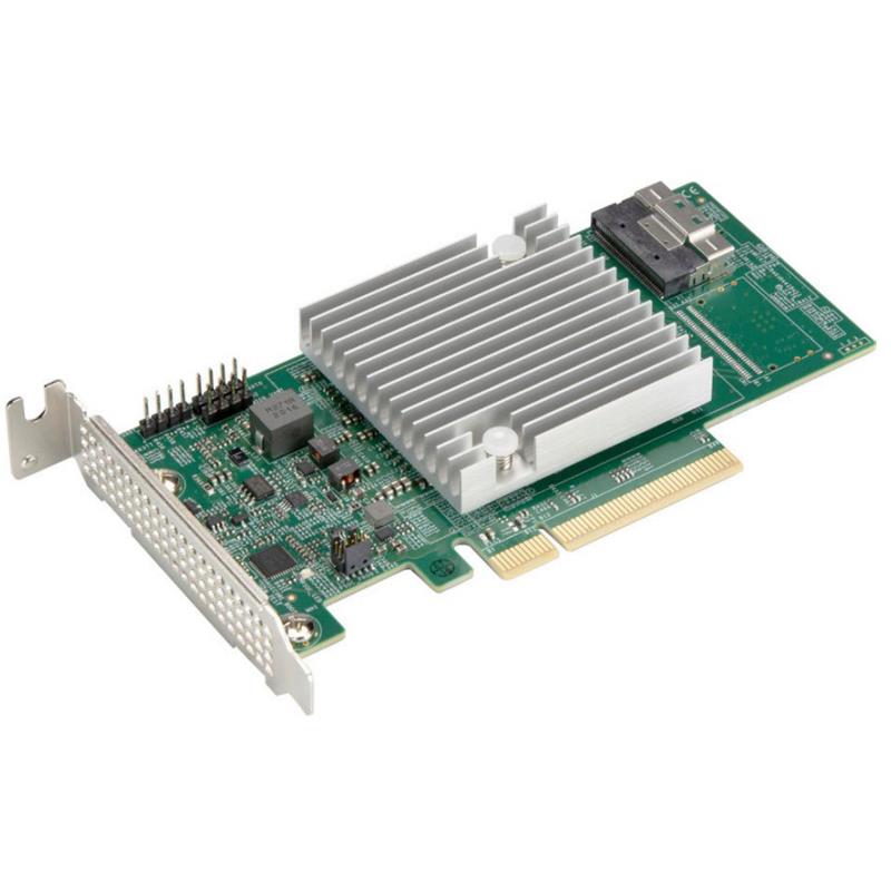 Supermicro AOC-S3808L-L8IT Host Bus Adapter 8-Port SAS3 12Gb/s & SATA3 6Gb/s Gen4 PCIe x8 HBA, Broadcom 3808