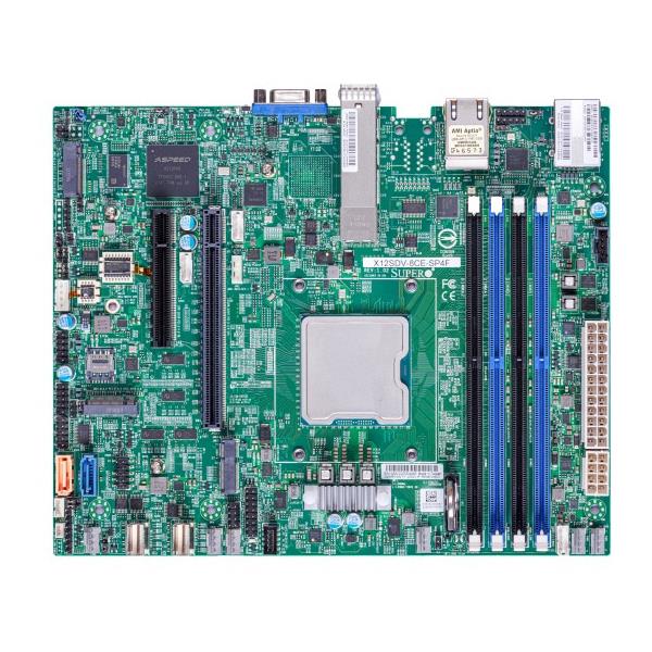 Supermicro X12SDV-8CE-SP4F Motherboard FlexATX Embedded Intel Xeon D-1732TE Processor