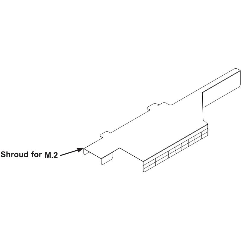 Supermicro MCP-310-11603-0B Mylar Air Shroud for Support 1U Chassis SC116U with X11 24DIMM M.2