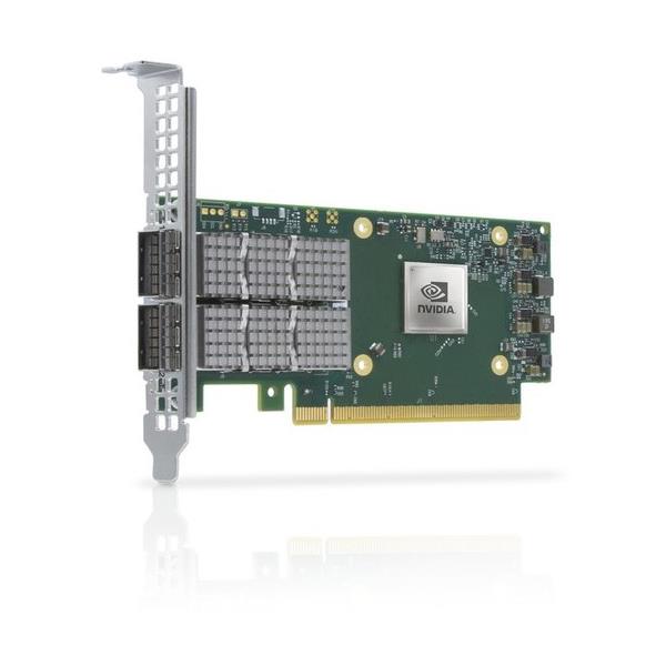 NVIDIA MCX623106AN-CDAT 100GbE Ethernet Adapter Card - Gen 4 PCIe x16 Dual-port QSFP56 Connectors Tall-Bracket