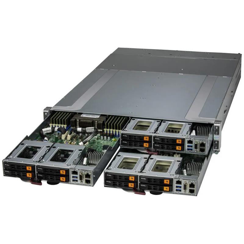 Supermicro AS-2115GT-HNTF 2U GrandTwin A+ Barebone 4-Node Single AMD EPYC 9004 4th Generation Processors