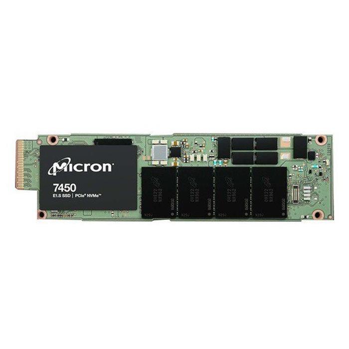 Micron MTFDKBZ3T8TFR-1BC1ZABYY Hard Drive 3.84TB SSD NVMe PCIe Gen4 E1.S 5.9mm SED TLC NAND 1DWPD - TCG Opal 2.0 - 7450 PRO Series