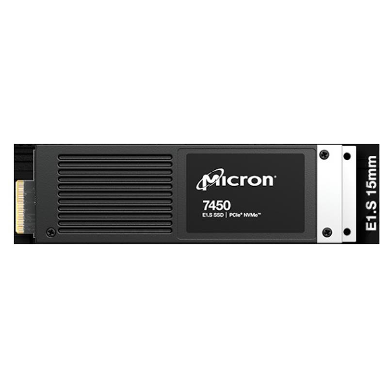 Micron MTFDKCE7T6TFR-1BC15ABYY Hard Drive 7.68TB SSD NVMe PCIe Gen4 E1.S 15mm SED - TCG Opal 2.0 - 7450 PRO Series