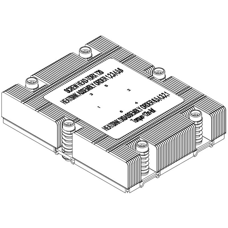 Supermicro SNKP0082V 1U Passive CPU Heatsink For Motherboards With