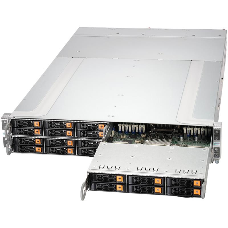 Supermicro SYS-211GT-HNC8R GrandTwin 2U Barebone Four Hot-pluggable Nodes Dual Intel Xeon Scalable Processors 5th/4th Generation