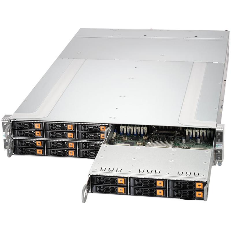 Supermicro SYS-211GT-HNTR GrandTwin 2U Barebone Four Hot-pluggable Nodes Dual Intel Xeon Scalable Processors 5th/4th Generation