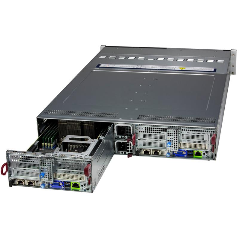 Supermicro SYS-221BT-DNC8R BigTwin 2U Barebone Two Hot-pluggable Nodes Dual Intel Xeon Scalable Processors 5th/4th Generation and Intel Xeon CPU Max Series