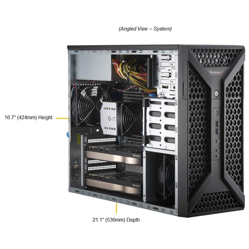 Supermicro SYS-531A-I UP Workstation Mid-Tower Single Intel Xeon W-3400/W-2400 Processors