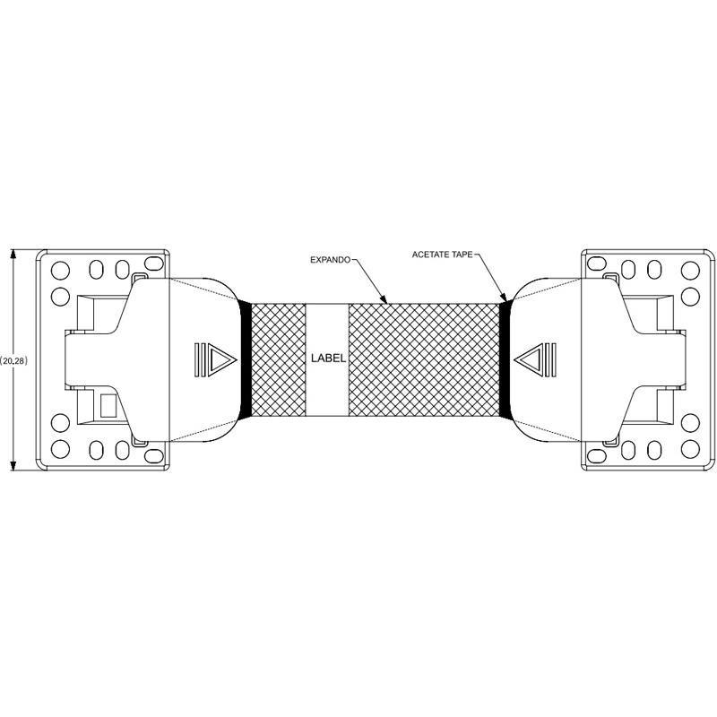 Supermicro CBL-NSH5-1326 Internal Cable x8 to x8 85 Ohm for X13 BigTwin 10.23 in (26CM)