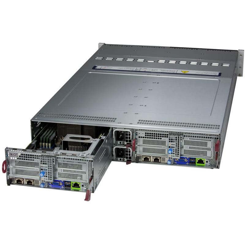 Supermicro SYS-621BT-DNC8R BigTwin 2U Barebone 2-Node Dual Intel Xeon Scalable Processors 5th/4th Generation and Intel Xeon CPU Max Series
