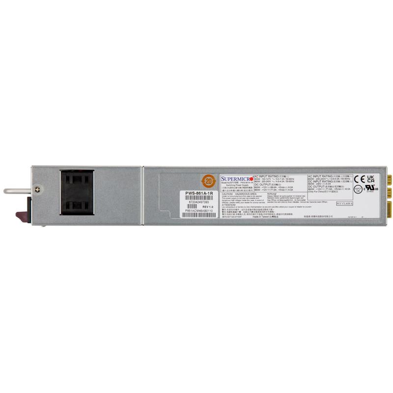 Supermicro PWS-861A-1R Redundant 1U Slim Power Supply 800W/860W 80 Plus Titanium