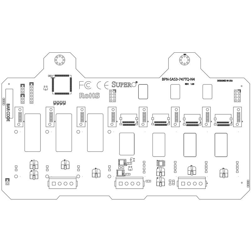 Supermicro BPN-SAS3-747TQ-N4 Backplane Support NVMe/SAS3/SATA3