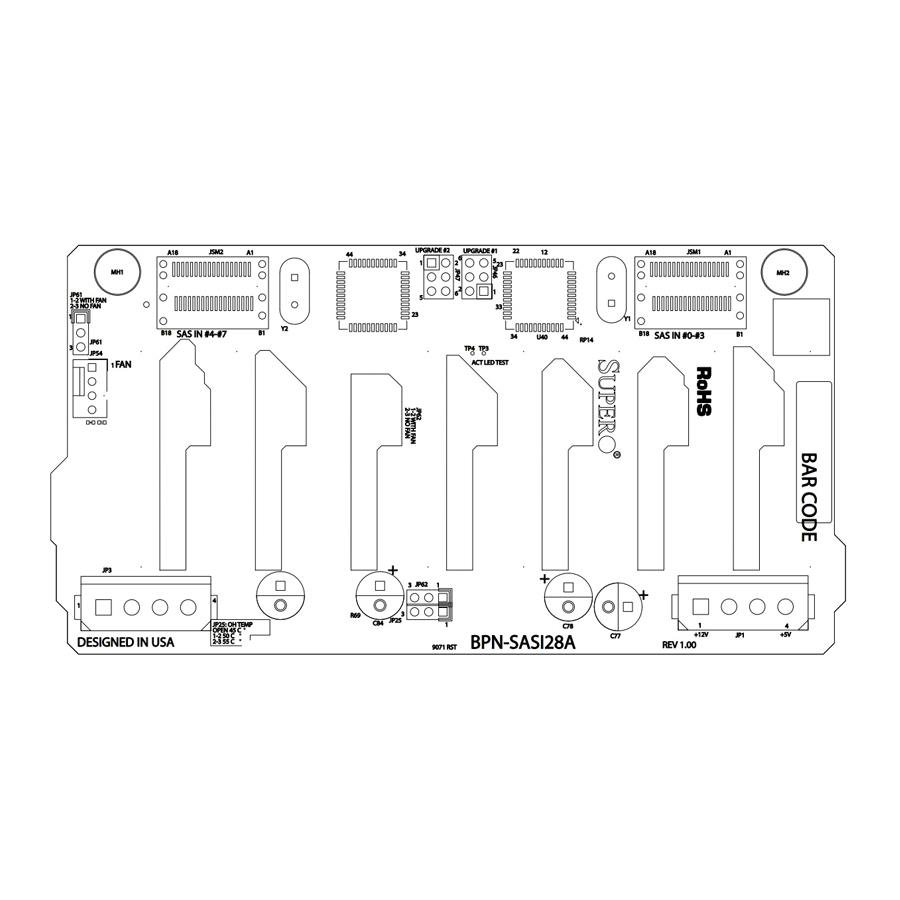 Supermicro BPN-SAS-I28A HDD Backplane Support SAS/SATA HDD