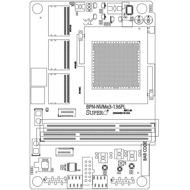 Supermicro BPN-NVME3-136PL JBOF Switch Board For SSG-136R-N32JF
