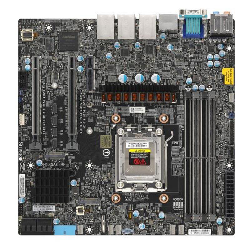 Supermicro H13SAE-MF Workstation Motherboard Micro-ATX Single Socket AMD Ryzen 7000 and EPYC 4004 Series Processor 