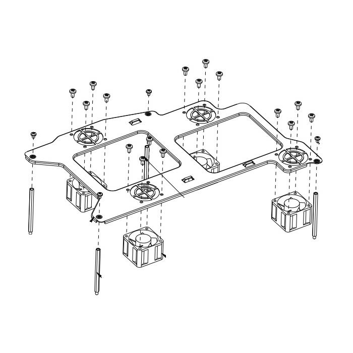 Supermicro FAN-0154L4-1 Memory Cooling Fan Module Kit Compatible with X13 Workstation
