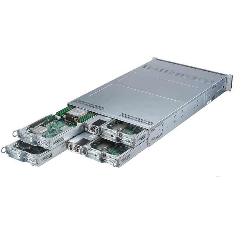 Supermicro SYS-211TP-HPTRD IoT 2U Barebone Four Hot-pluggable Single Intel Xeon Scalable Processors 5th and 4th Generation