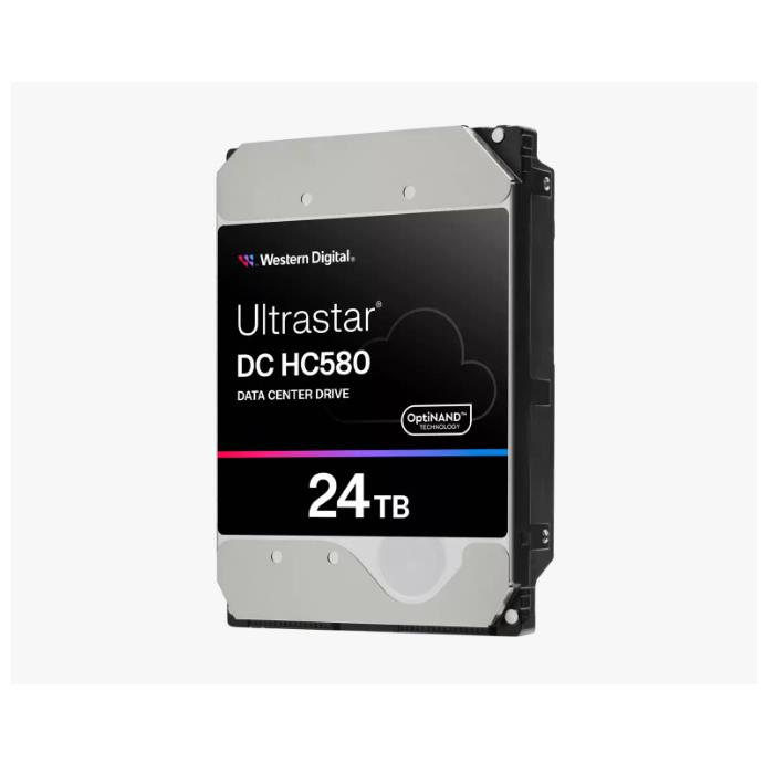 Western Digital WUH722424ALE6L4 Hard Drive 24TB SATA 6Gb/s 7200 RPM 3.5-inch 512e Sanitize Overwrite 512MB SE - Ultrastar DC HC580 Series