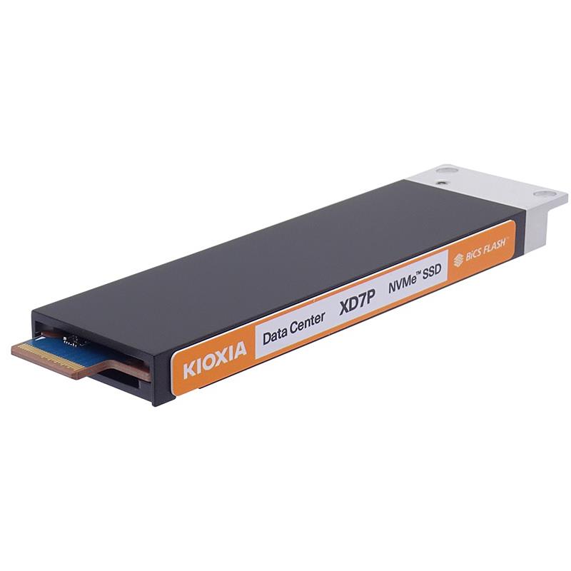 Kioxia KXDZDRJJ3T84 Hard Drive 3.8TB NVMe SSD PCIe 5.0 E1.S 9.5mm SED TLC NAND 1DWPD - XD7P Series