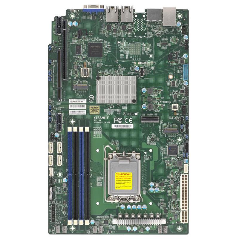 Supermicro X13SAW-F Motherboard Proprietary WIO Single Socket LGA-1700 Intel Core i9/Core i7/Core i5/Core i3 14th/13th/ 12th Generation and Pentium/Celeron Processor