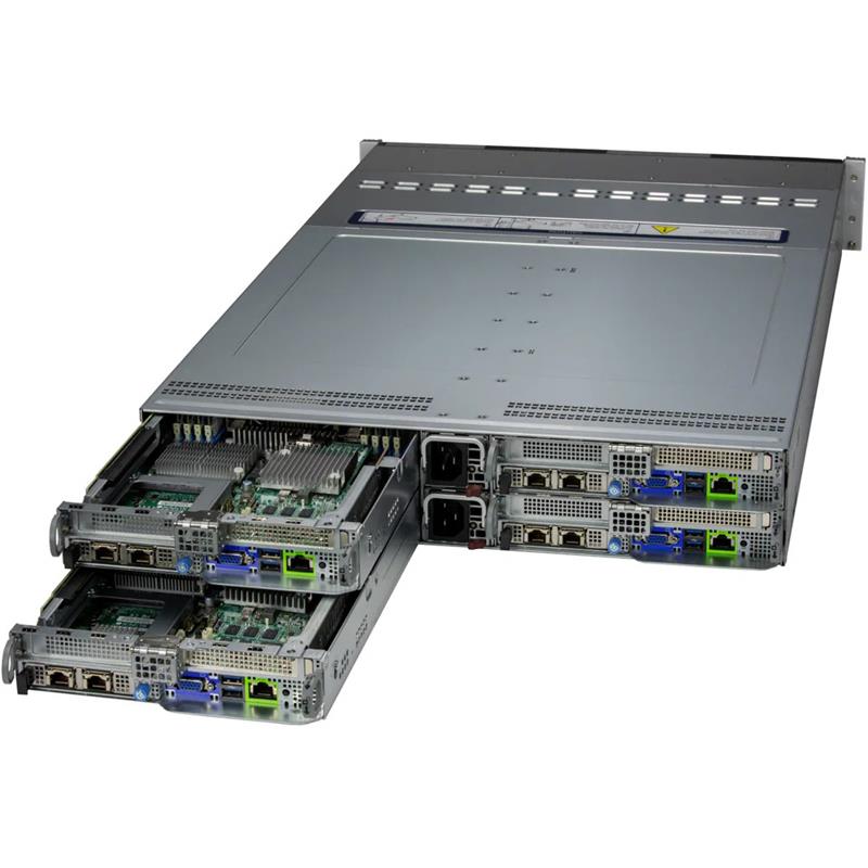 Supermicro SYS-222BT-HNC9R BigTwin 2U Barebone Four Hot-pluggable Nodes Dual Intel Xeon 6700 Series Processors With E-cores
