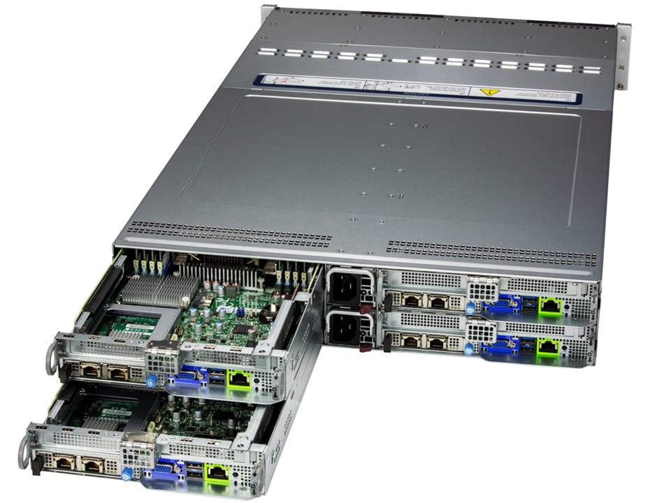 Supermicro SYS-622BT-HNC8R BigTwin 2U Barebone Four Hot-pluggable Nodes Dual Intel Xeon 6700 Series Processors With E-cores