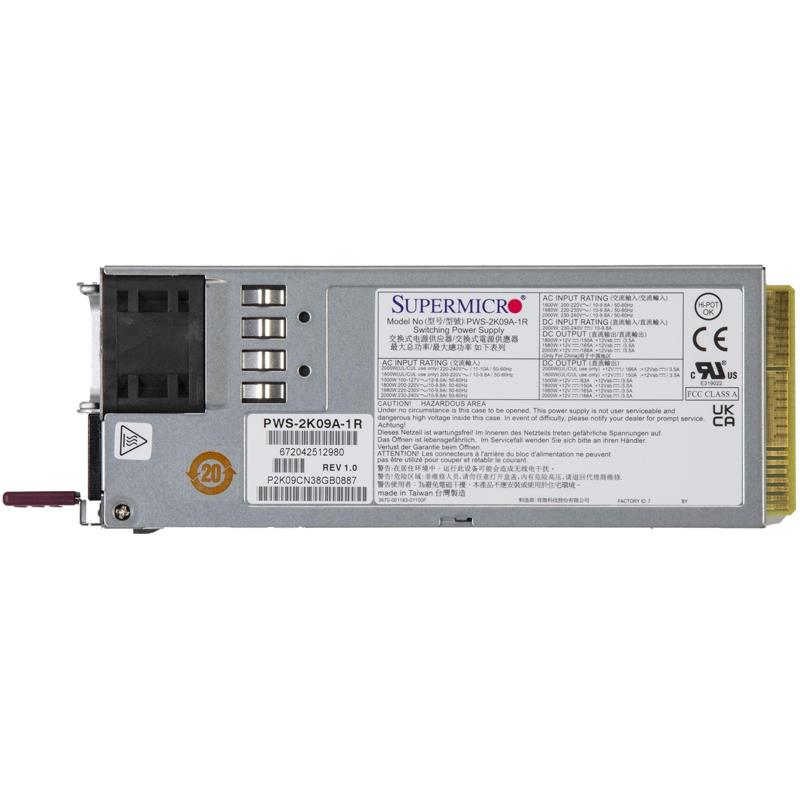Supermicro PWS-2K09A-1R 1U 2000W Redundant Titanium Power Supply With PMbus