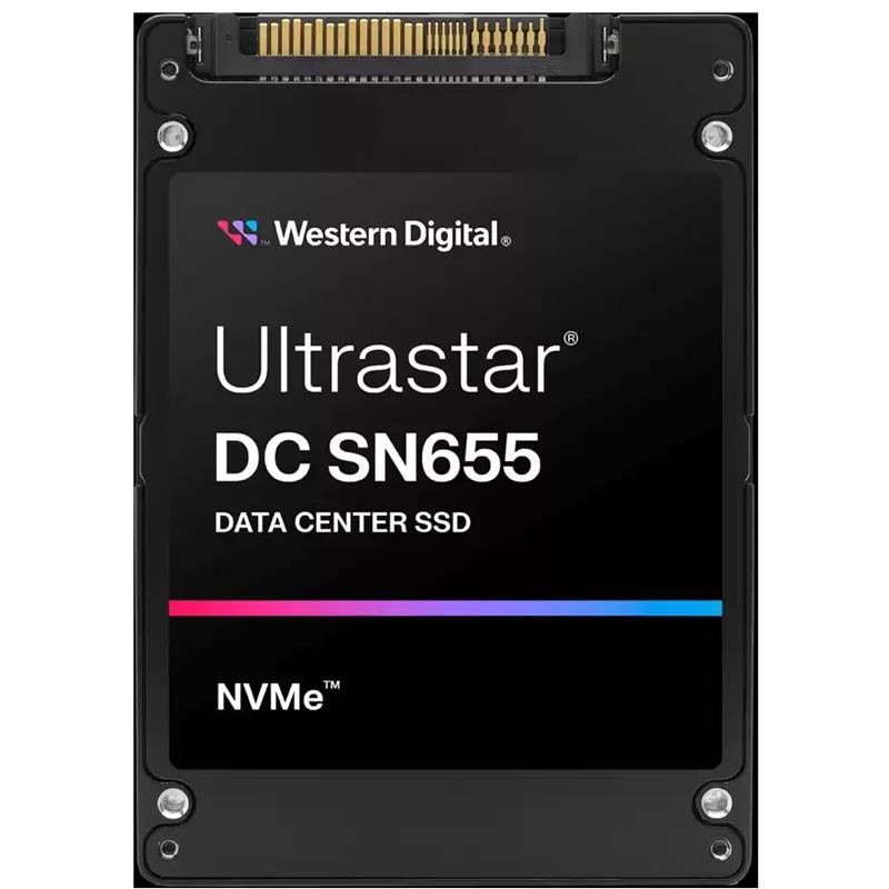 Western Digital WUS5EC1B1ESP7Y3 Hard Drive 30.72TB NVMe SSD PCIe Generation 4.0 2.5in x15mm Support U.2 and U.3 Backplanes ISE TLC 1DWPD - Ultrastar DC SN655 Series