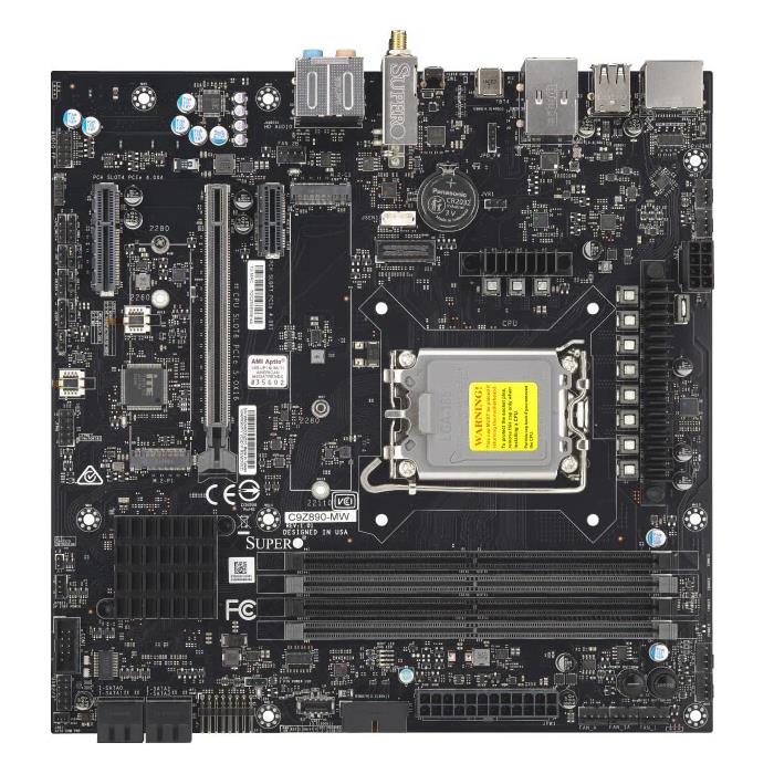 Supermicro C9Z890-MW Motherboard microATX Single Socket LGA-1851 (Socket V1) Intel Core Ultra 9/7/5 Processors