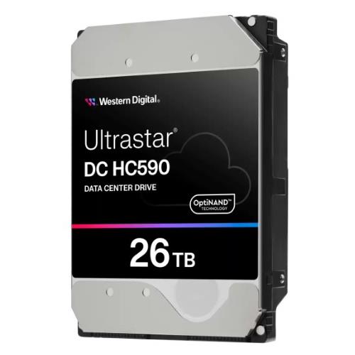 Western Digital WUH722626AL5204 Hard Drive 26TB SAS 12Gb/s 7200 RPM 3.5-inch 512 Buffer Size 512e Secure Erase (SE) DC HC590 Series