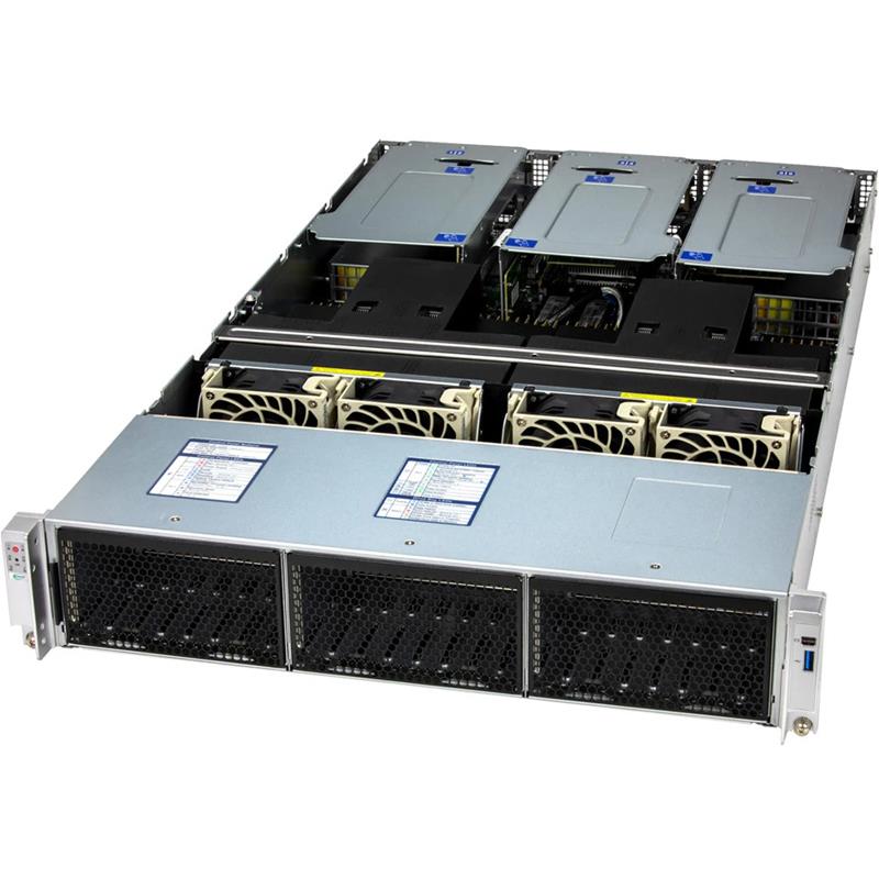 Supermicro SYS-222C-TN CloudDC 2U Barebone Dual Intel Xeon 6700/6500 Series Processors With P-cores or 6700 Series Processors With E-cores