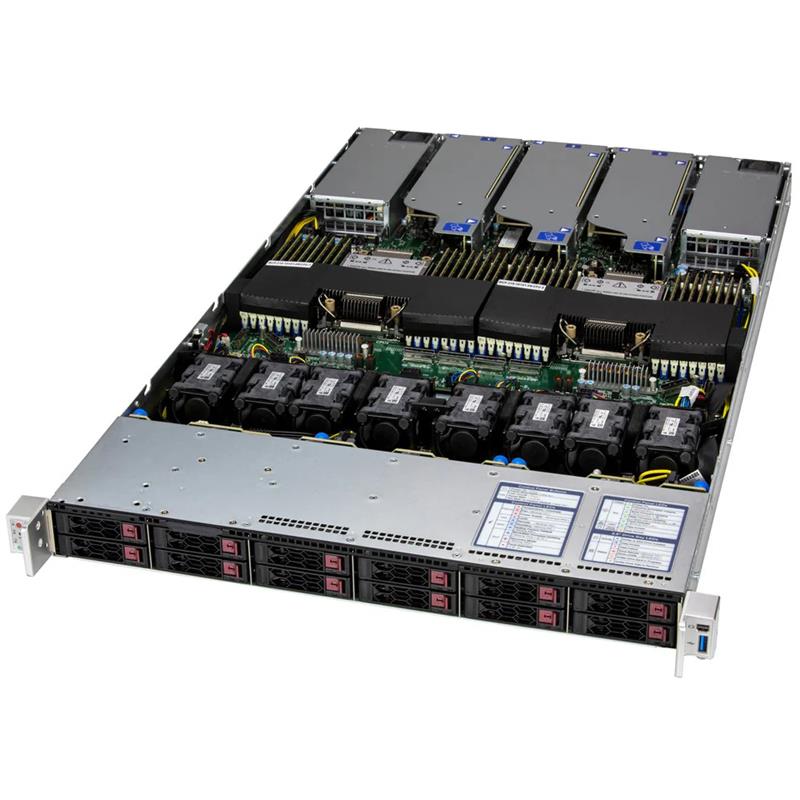 Supermicro SYS-122C-TN CloudDC 1U Barebone Dual Intel Xeon 6700/6500 Series Processors With P-cores or 6700 Series Processors With E-cores
