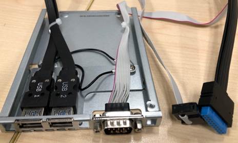 Supermicro MCP-220-81510-0N Tray Kit Fits Into a Floppy Disk Drive Bay Includes USB 3.0 And COM (Serial) Ports For CSE-LA15 Series Chassis
