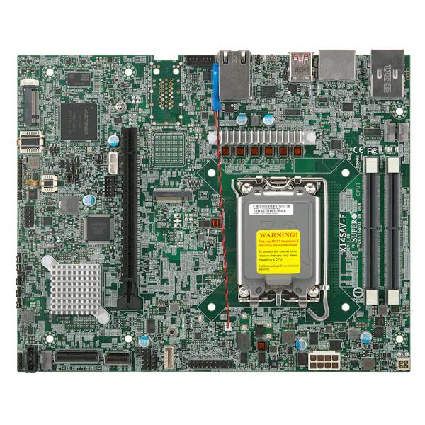 Supermicro X14SAV-F Motherboard Flex ATX Single Socket V1 (LGA-1851) Intel Core Ultra 9/7/5 (Series 2) Processors