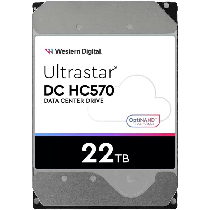 Western Digital HDD-A22T-0F48052-LC019 Hard Drive 22TB SAS3 12Gb/s 7200 RPM 3.5-inch OptiNAND Technology 512MB 512e SE Ultrastar DC HC570 Series