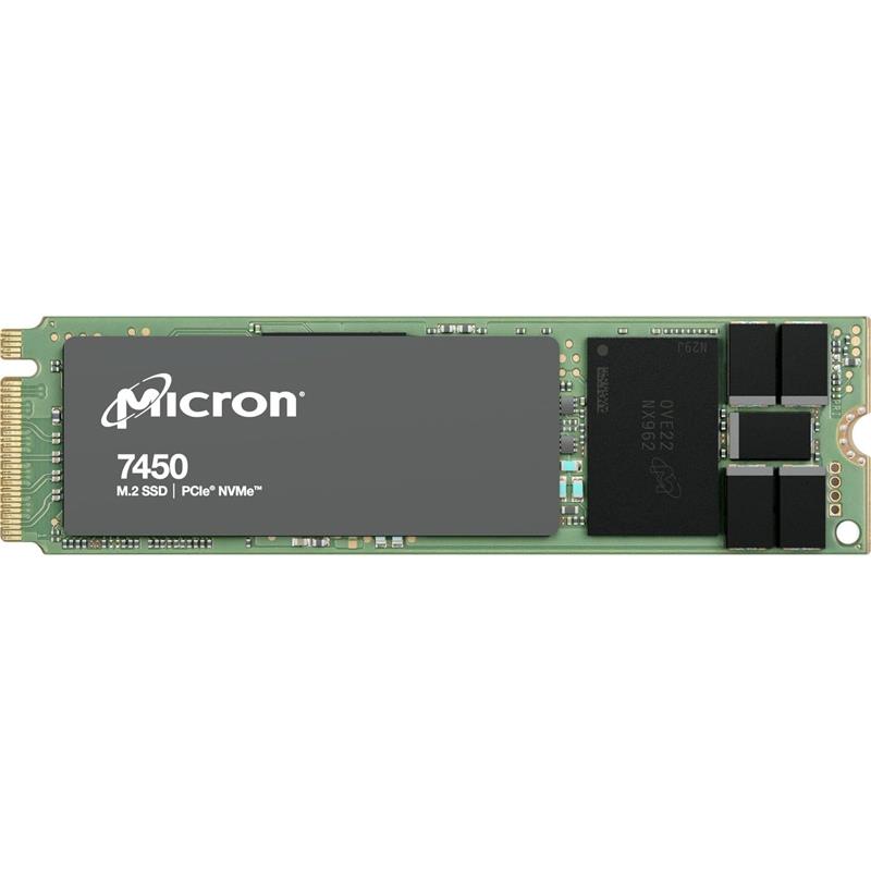 Micron HDS-MMN-MTFDKBA480TFR-15 480GB NVMe Solid-State Drive PCIe x4 Lanes Generation 4.0 M.2 22x80mm 3D TLC NAND 1DWPD TCG Opal 7450 PRO Series
