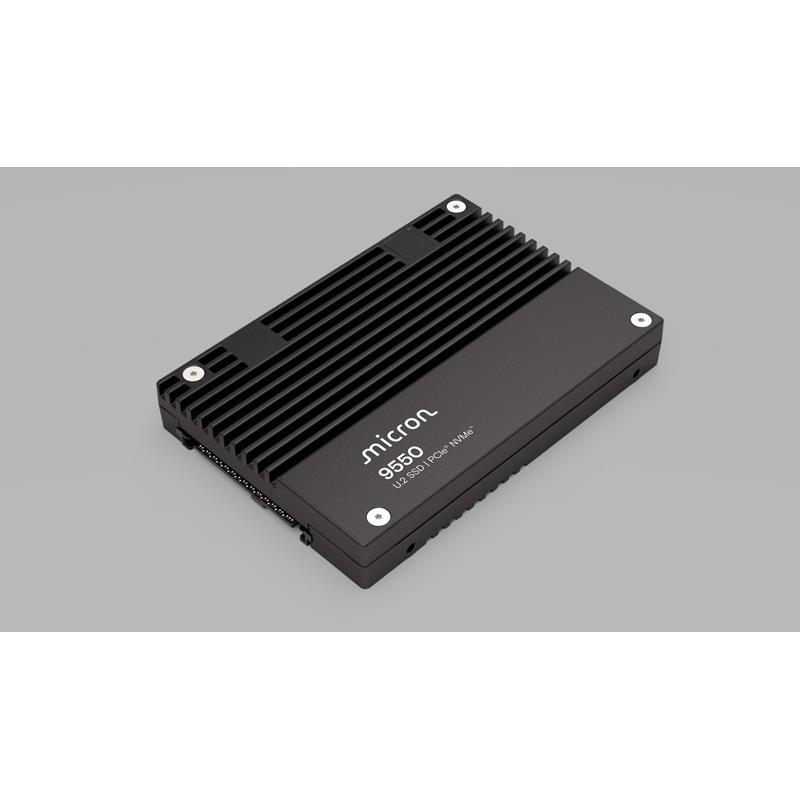 Micron HDS-MUN-MTFDLAL6T4THB1BK 6.4TB NVMe Solid-State Drive PCIe x4 Lanes Generation 5.0 U.2 15mm 3D TLC NAND 3DWPD 9550 MAX Series
