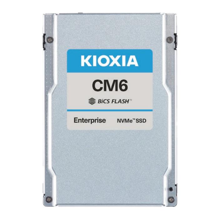 Kioxia HDS-TUN-KCM6DRUL7T68 Hard Drive 7.68TB NVMe PCIe x4 Lanes Generation 4.0 2.5-inch 15mm BiCS FLASH TLC 1DWPD SED Dual-port CM6-R Series