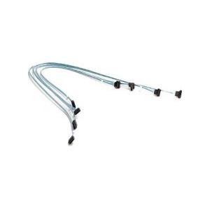 Supermicro CBL-0180L-01 SATA Cable Set With Round Straight To Right Angle SATA Connectors 27.5/23.2/18.9/15in