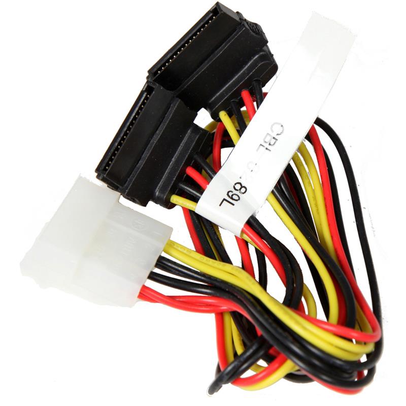 Supermicro CBL‑0289L Internal Power Splitter Cable With 1× Molex 4‑Pin To 1× SATA 15‑Pin Connector 11.8in