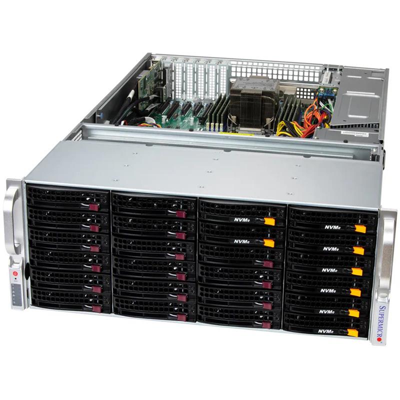 Supermicro SSG-542B-E1CR36H Storage 4U Barebone Single Intel Xeon 6700/6500 Series Processors With P-cores or 6700 Series Processors With E-cores 