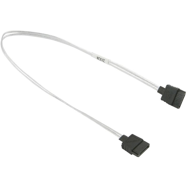 Supermicro CBL‑0483L SATA Data Cable With Straight To Straight Connector 11.4in (29CM)