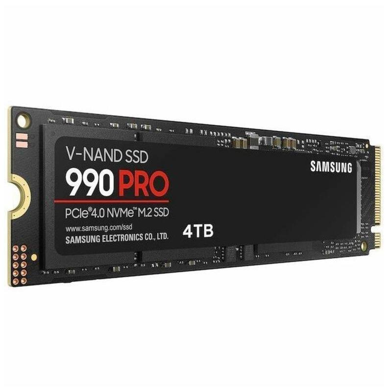 Samsung MZ-V9P4T0B/AM 4.00TB NVMe Solid-State Drive PCIe x4 Lanes Generation 4.0 M.2 22X80 V-NAND TLC AES-256 Hardware Encryption 990 PRO Series