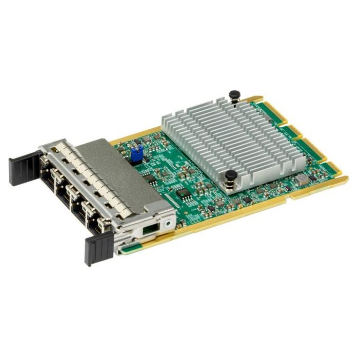 Supermicro AOC-ATGL-I4TG 10Gigabit Ethernet Card Advanced I/O Module (AIOM) Form Factor 4x RJ45 Connectors Powered By Intel E610-XAT2