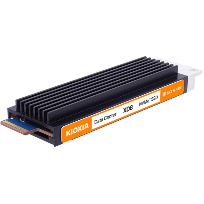 Kioxia KXD8DRJJ3T84 Hard Drive 3.84TB NVMe SSD PCIe x4 Lanes Generation 5.0 E1.S 9.5mm BiCS FLASH TLC 1DWPD SED XD8 Series