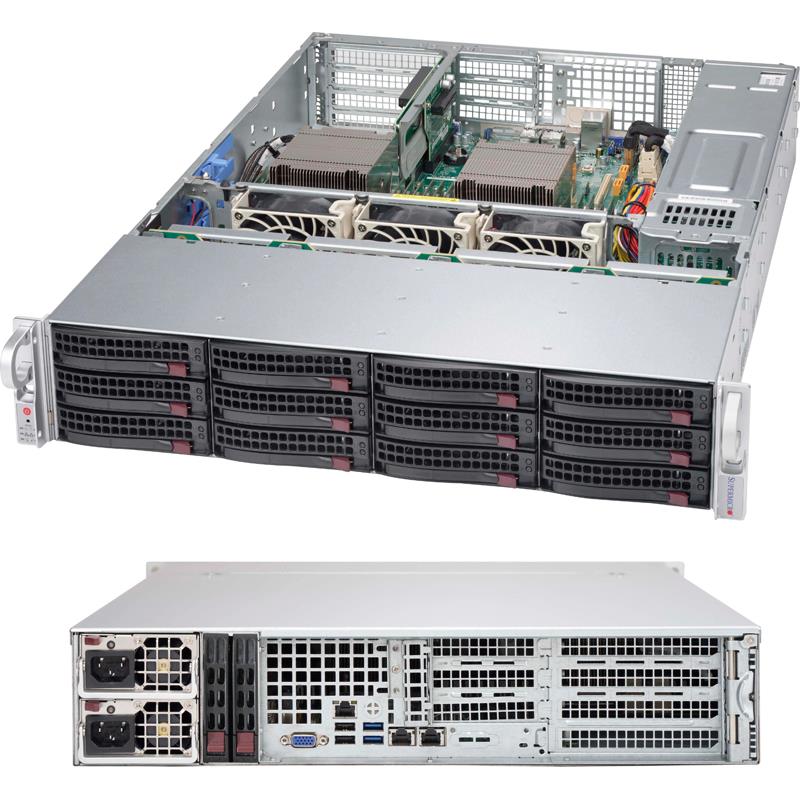 Supermicro CSE-826BE1C4-R1K23WB1 2U Rackmount Server Chassis 1200W Power Supply