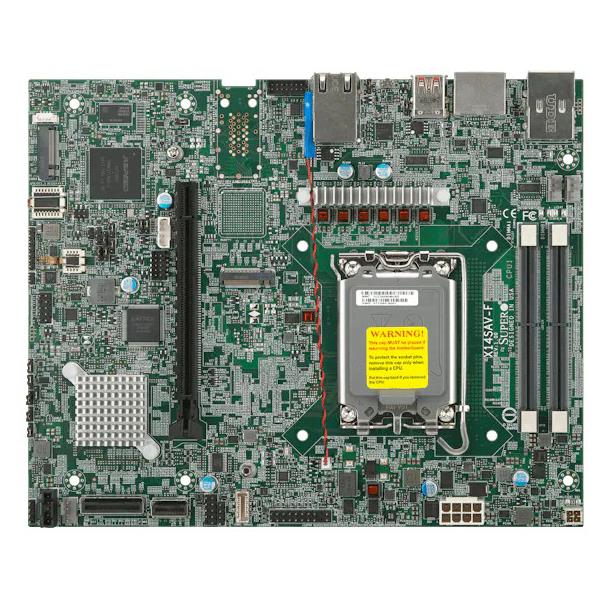 Supermicro X14SAV-F-B Motherboard Flex ATX Single Socket V1 (LGA-1851) Intel Core Ultra 9/7/5 (Series 2) Processors