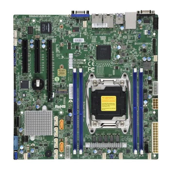 Supermicro X10SRM-F-B Motherboard Micro-ATX Single Socket LGA-2011-3 (Socket R3) Intel Xeon Processor E5-2600 V4/V3 And E5-1600 V4/V3 Family