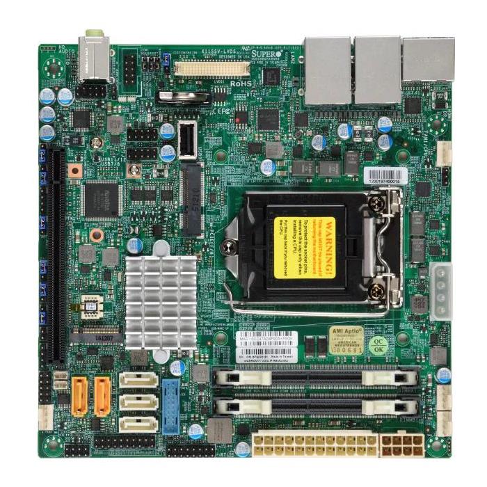Supermicro X11SSV-LVDS-B Motherboard Mini-ITX Single Socket H4 (LGA 1151) Intel Celeron / Pentium And 7th Generation Core i7 Series Processors