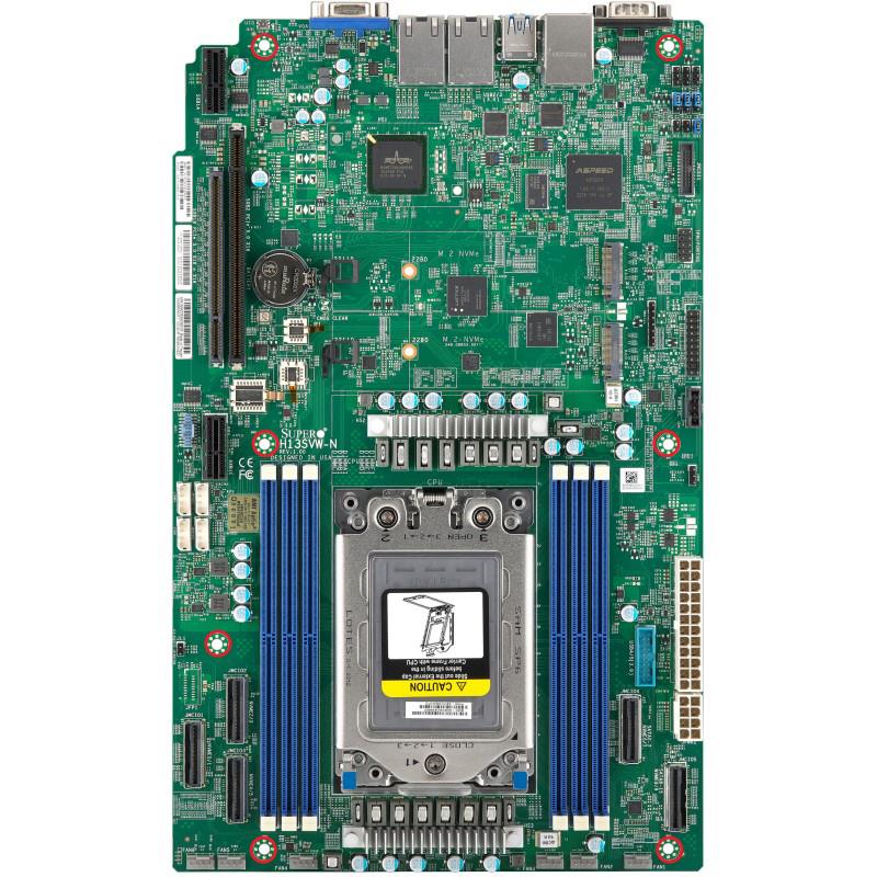 Supermicro H13SVW-N-B Motherboard Proprietary WIO Single Socket (SP6) AMD EPYC 8004 Series Processor